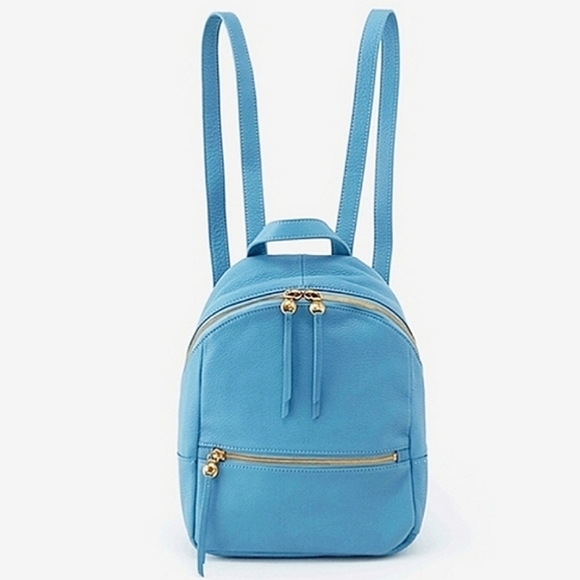 HOBO Handbags - NWT HOBO CLIFF In Rare Dusty Blue Pebbled Leather Backpack Wanderlust Lining